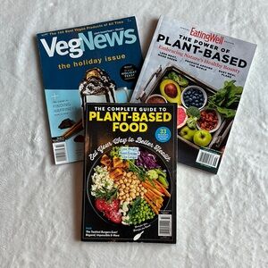 Vegan Plant Based Magazine Bundle VegNews Eating Well Lot of 3